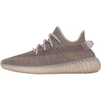 adidas Yeezy Boost 350 V2 Mono Mist in earth-toned monofilament mesh with a semi-translucent ribbed Boost midsole.