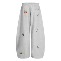 Aelfric Eden Embroidery Dog Baggy Barrel Sweatpants