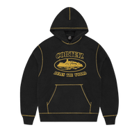 Corteiz Alcatraz Contrast Hoodie 'Black/Yellow'