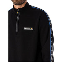 Ellesse Chimenco 1/2 Zip Track Jacket, Black