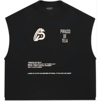 VISION BOXY CROP TEXTURED TANK BLACK