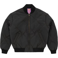 Corteiz Olde English Quilted Bomber Jacket Black