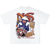NAS THE WORLD IS YOURS WHITE BOOTLEG TSHIRT