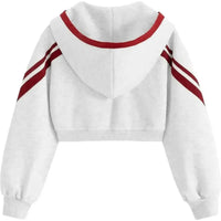 Aelfric Eden Cropped Contrast Stripe Zip Up Hoodie