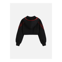 Aelfric Eden Cropped Contrast Stripe Zip Up Hoodie