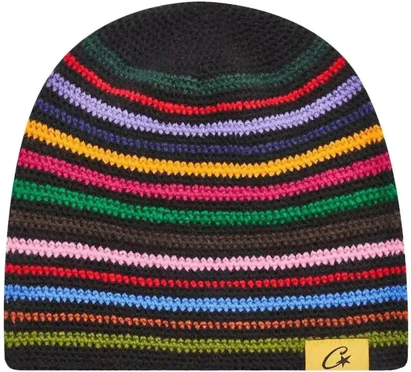 Corteiz Crochet Beanie 'Black/Multicolor'