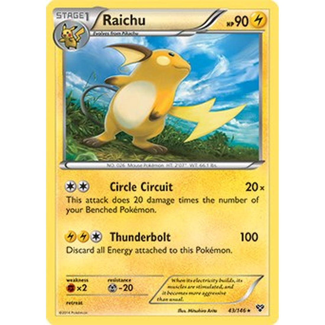Raichu - 43/146 (Battle Arena Deck Exclusive)