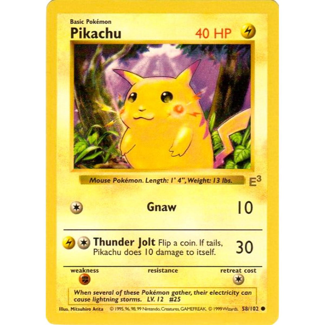 Pikachu - 58/102 (E3 Stamped with Red Cheeks)