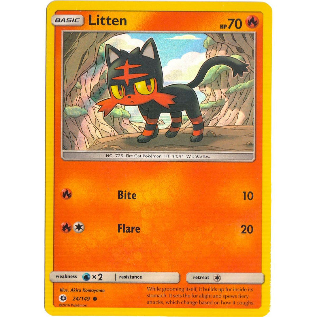 Litten - 24/149 (Water Web Holo)