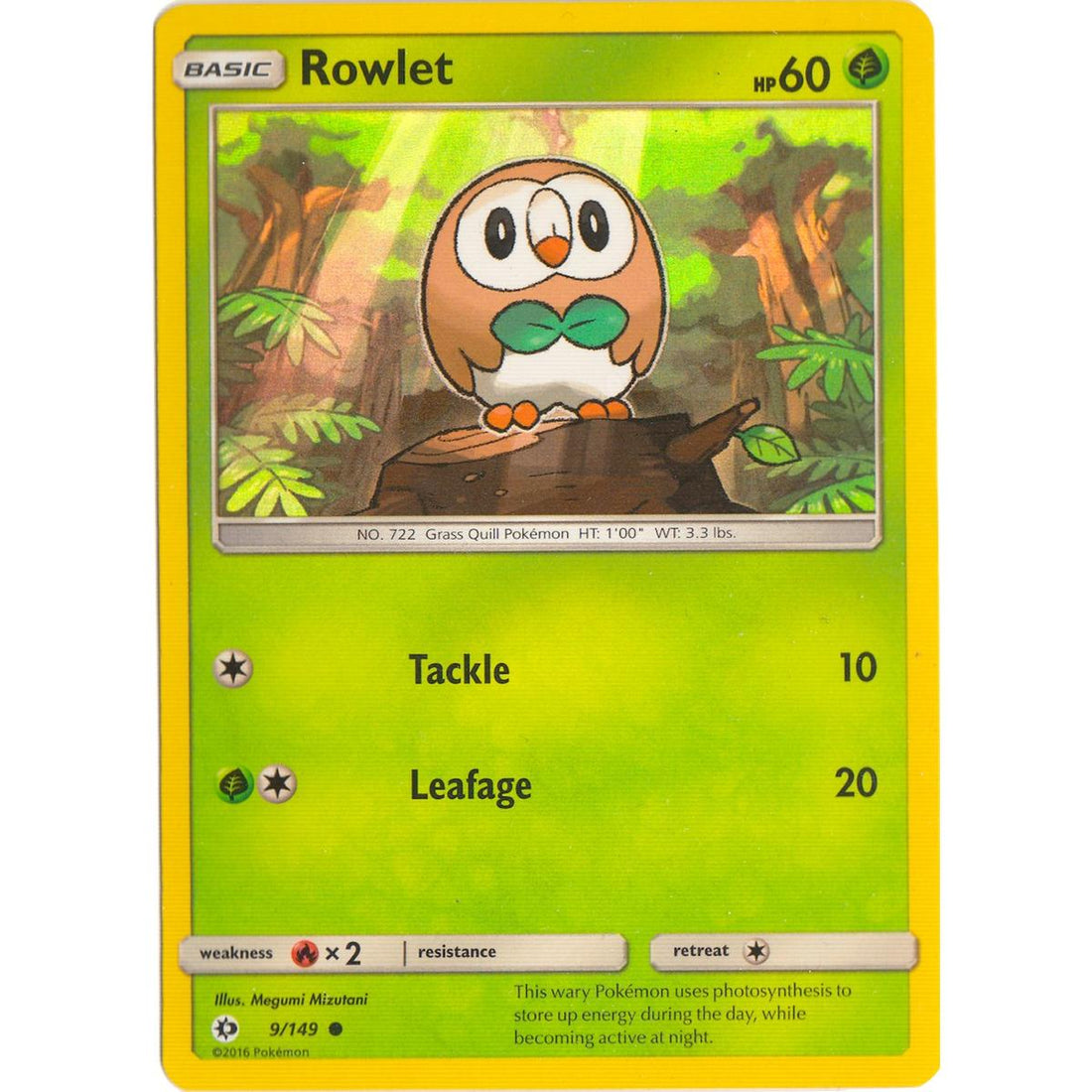 Rowlet - 9/149 (Water Web Holo)