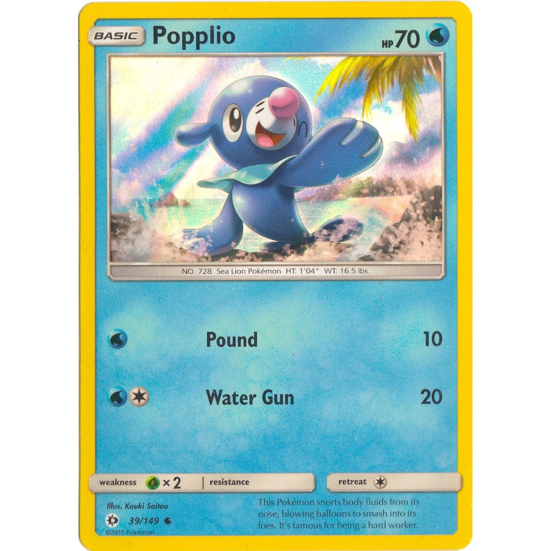 Popplio - 39/149 (Water Web Holo)