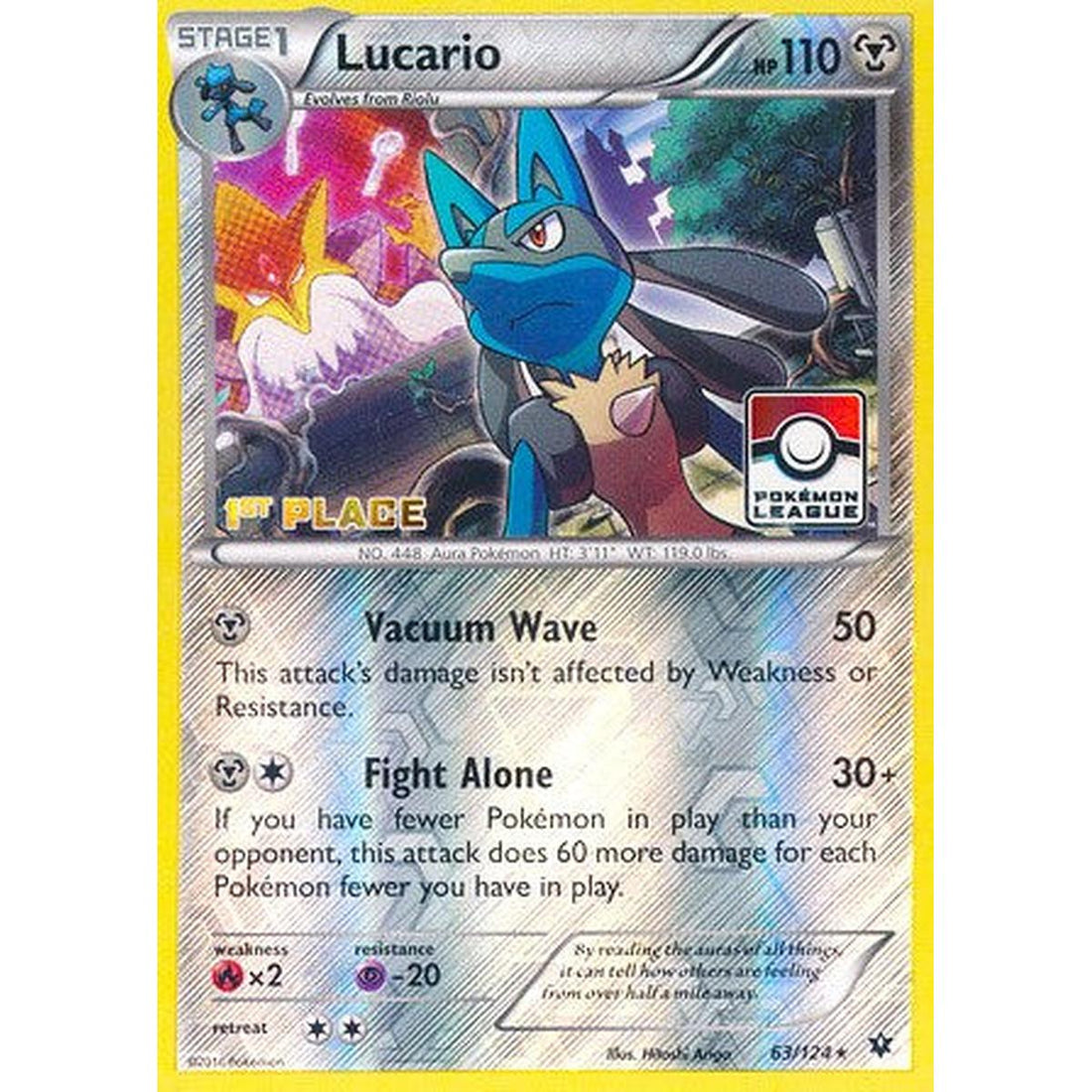 Lucario - 63/124 (Pokemon League) [1st Place]