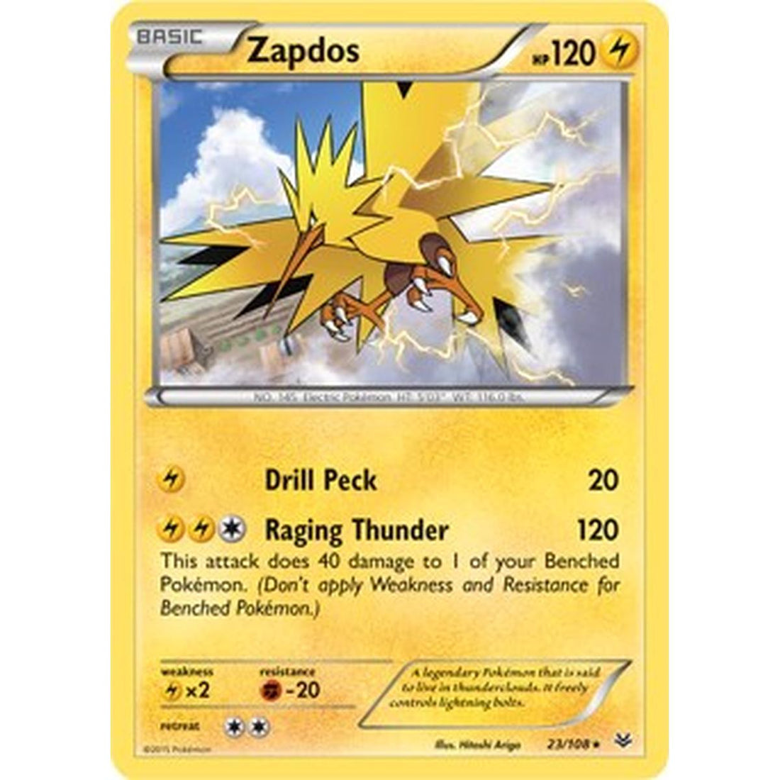 Zapdos - 23/108 (XY Roaring Skies)