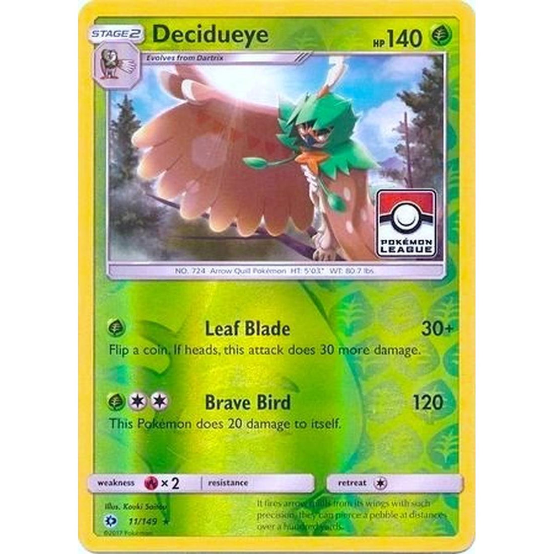 Decidueye - 11/149 (Pokemon League)