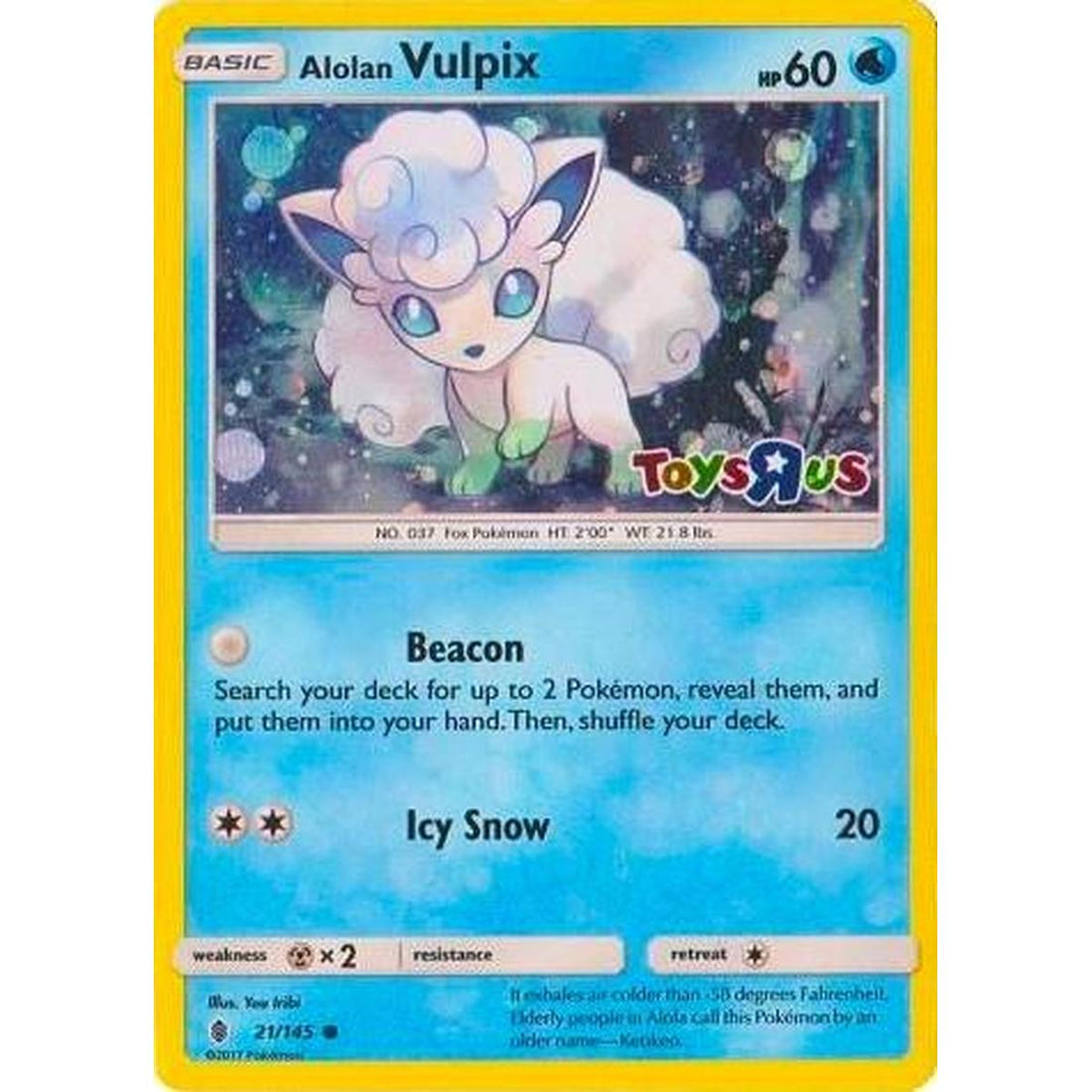 Alolan Vulpix - 21/145 (Toys R Us Promo)