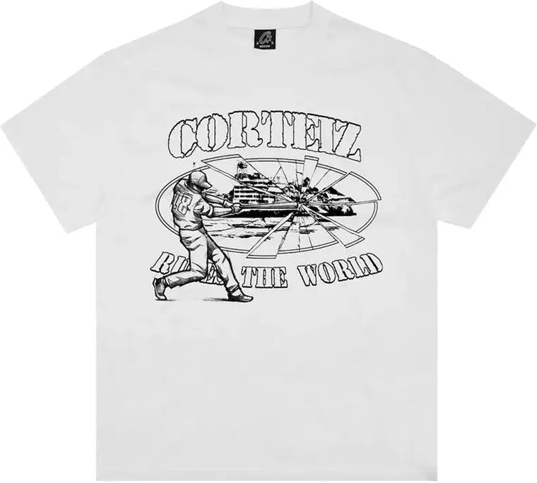 Corteiz Baseball Alcatraz Tee 'White'