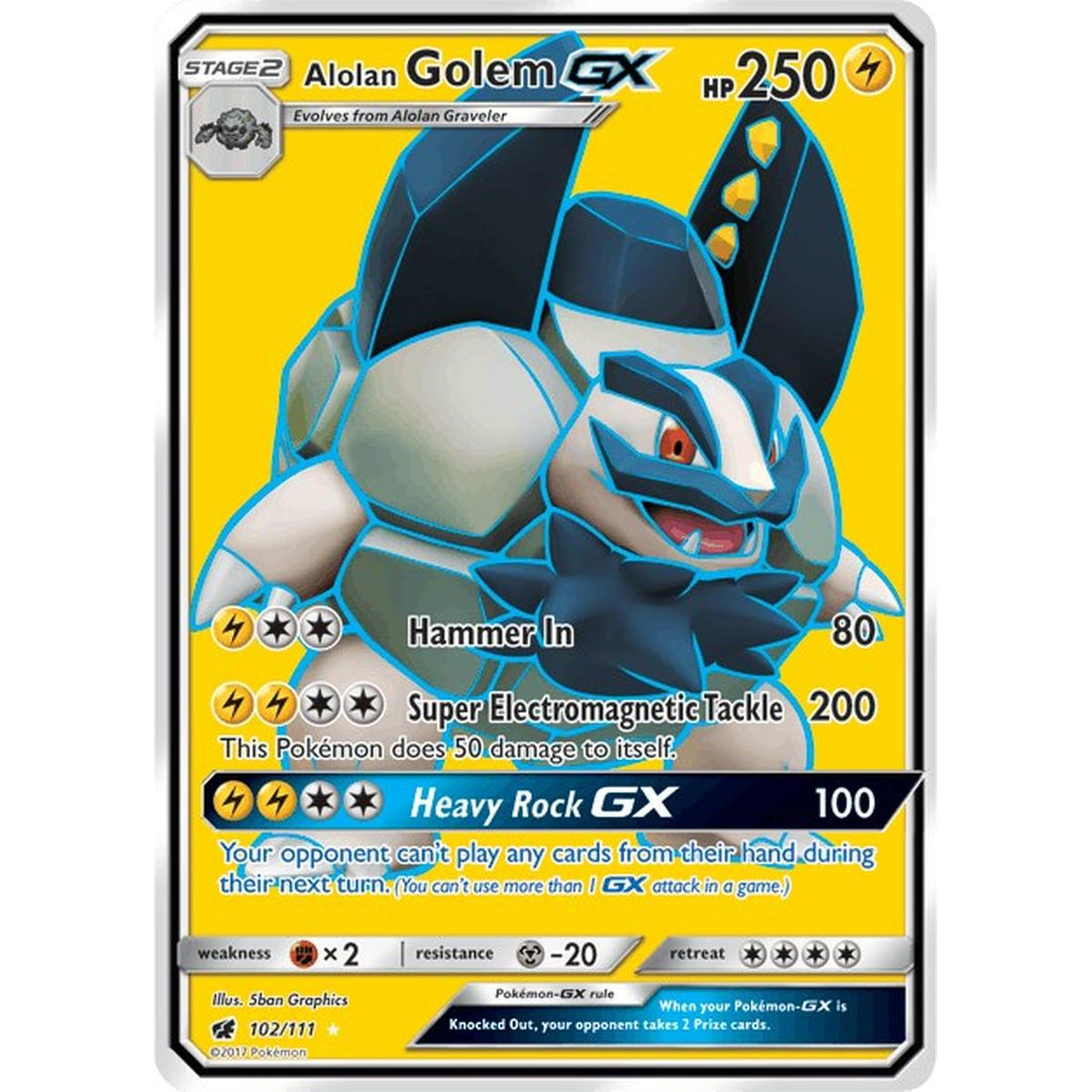 Alolan Golem GX (Full Art)