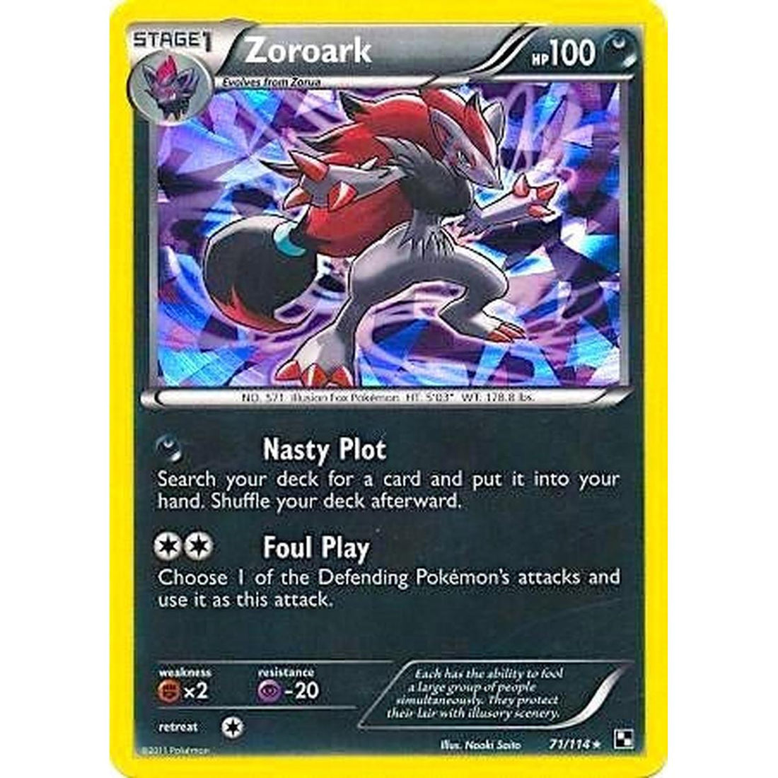 Zoroark - 71/114 (Cracked Ice Holo)