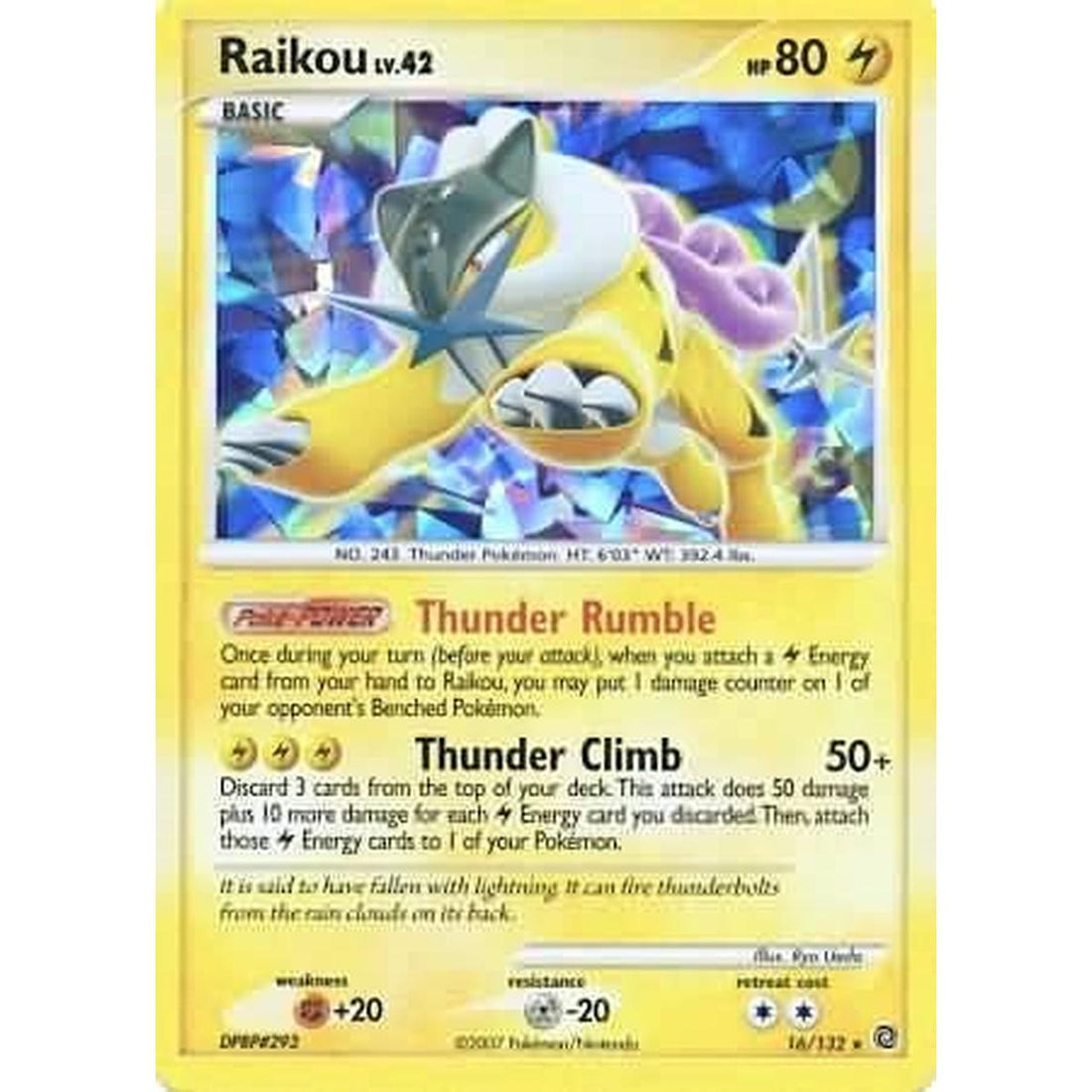 Raikou - 16/132 (Cracked Ice Holo)