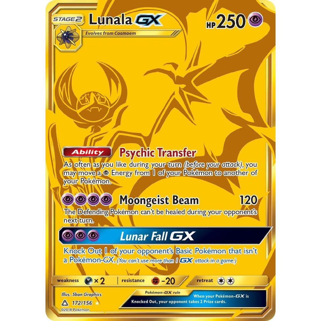 Lunala GX (Secret Rare)