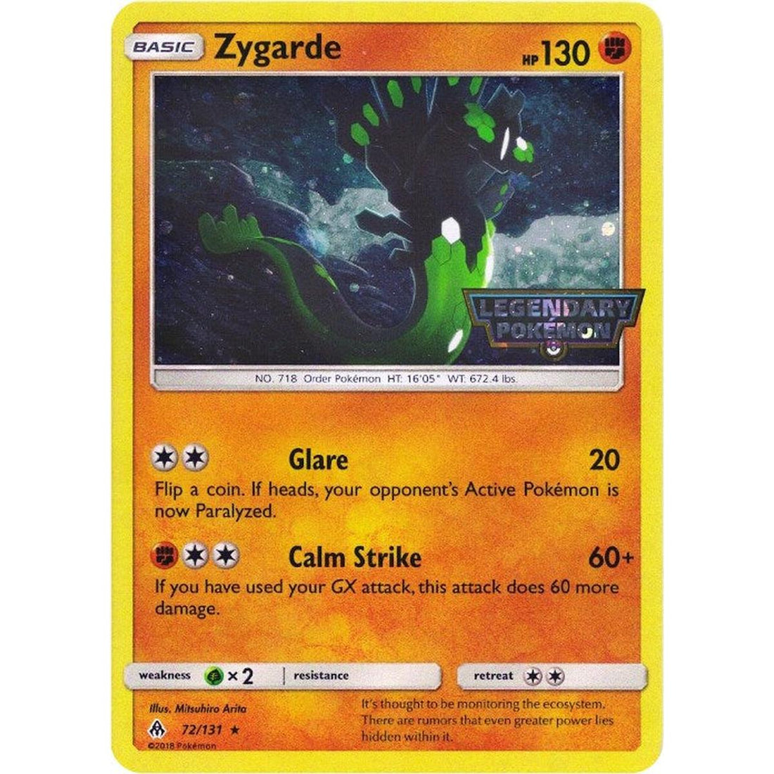 Zygarde - 72/131 (Cosmos Holo)