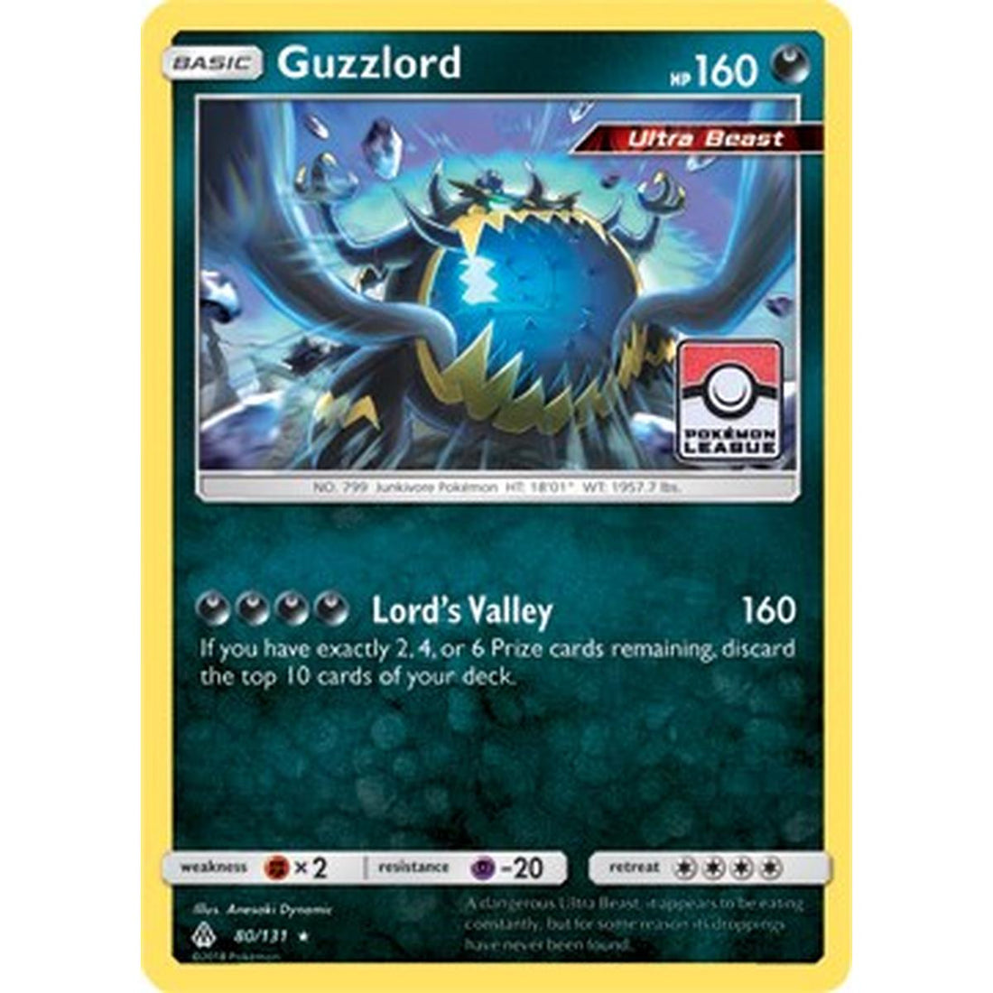 Guzzlord - 80/131 (Pokemon League)