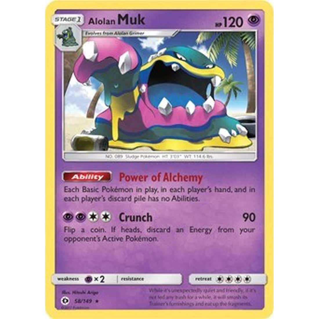 Alolan Muk - 58/149 (Cosmos Holo)