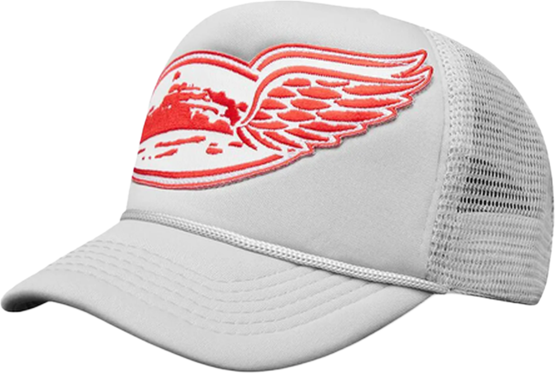 Corteiz Trucker Grey Red Wings
