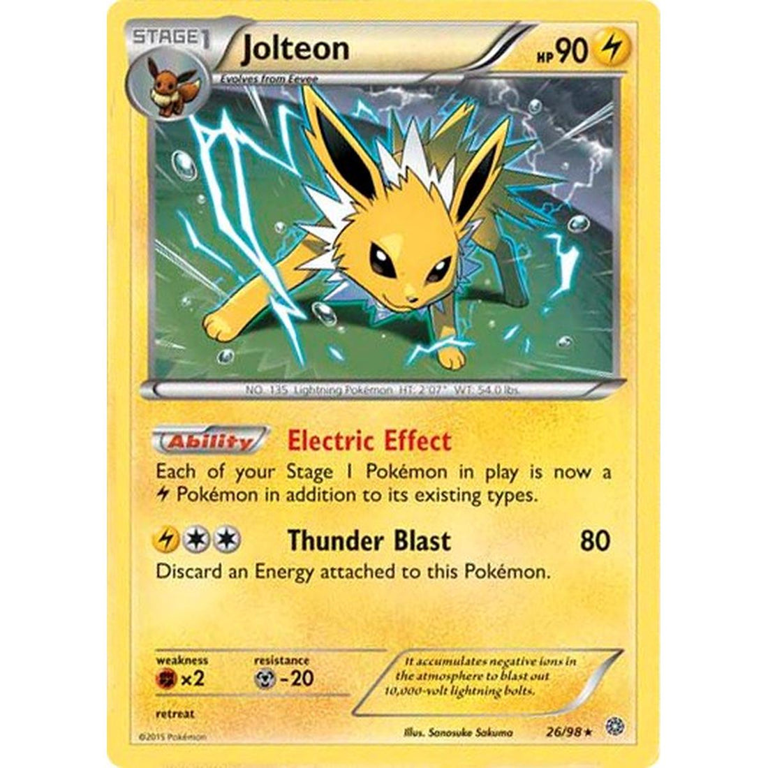 Jolteon - 26/98 (Cosmos Holo)
