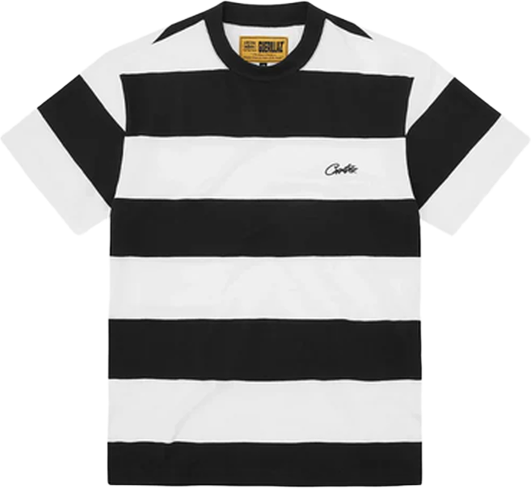 Corteiz Striped Tee Navy