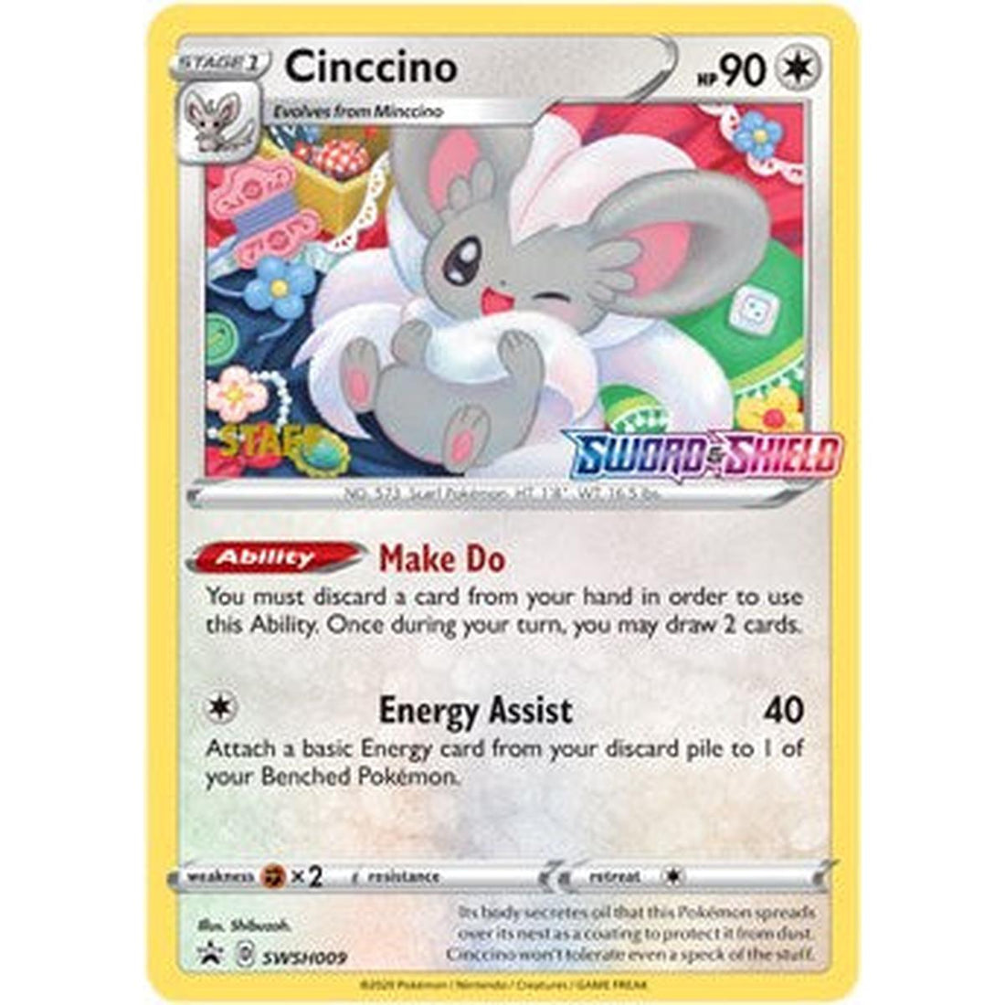 Cinccino - SWSH009 (Prerelease) [Staff]
