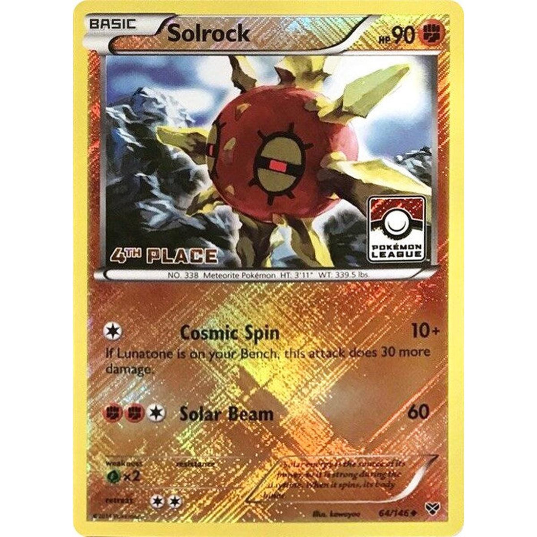 Solrock - 64/146 (Pokemon League) [4th Place]