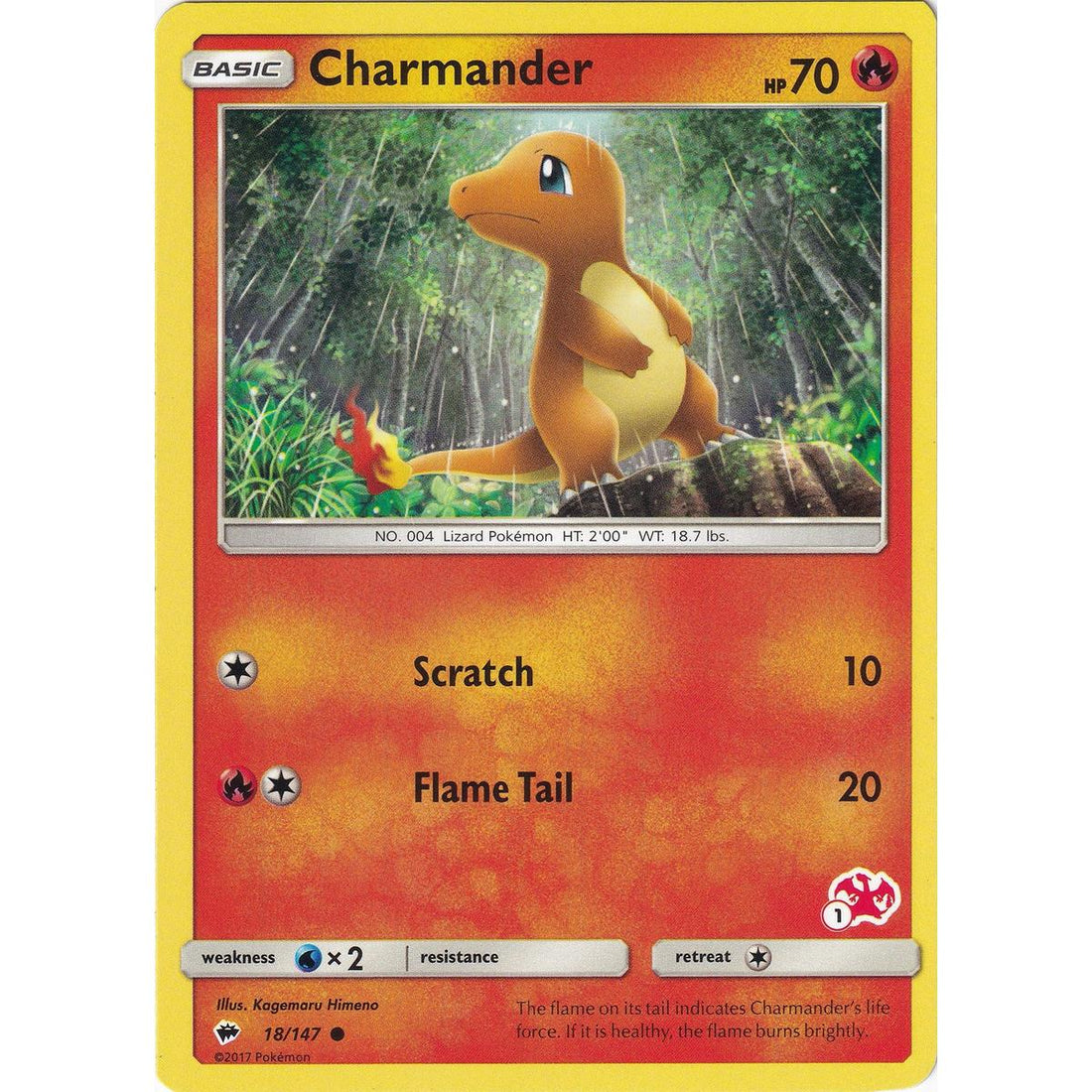 Charmander - 18/147 (#1 Charizard Stamped)