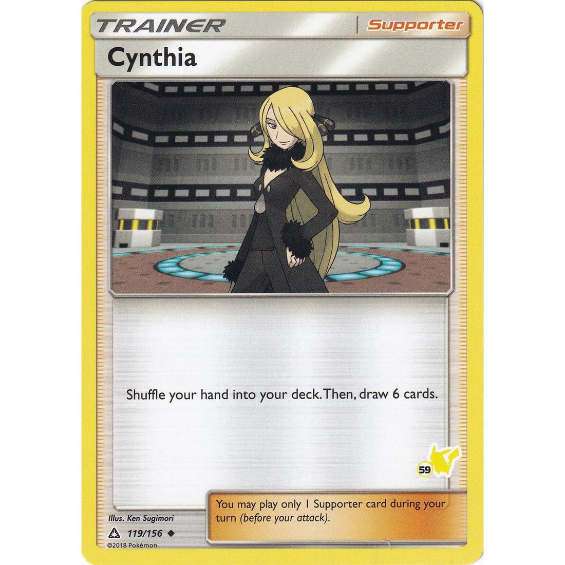 Cynthia - 119/156 (#59 Pikachu Stamped)