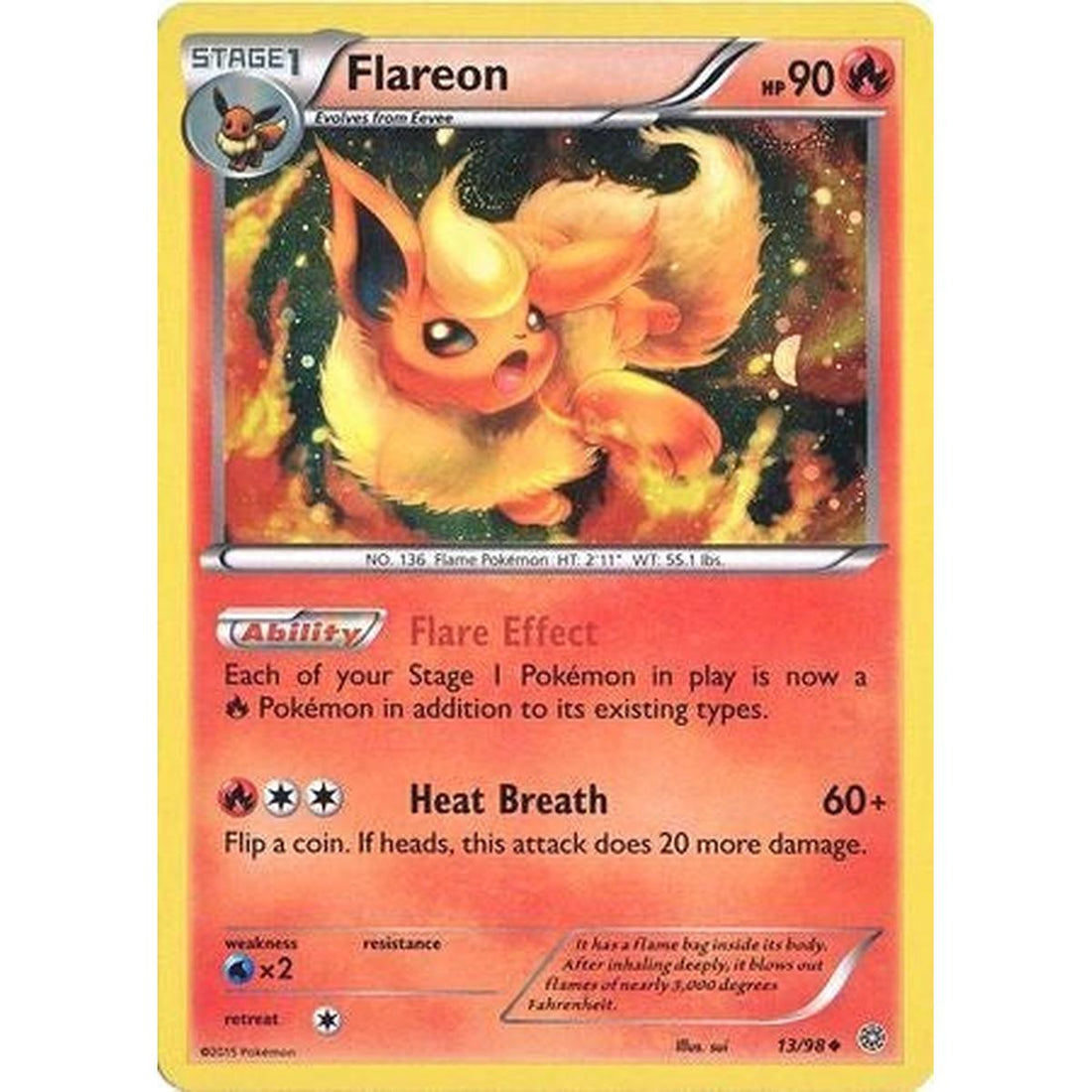 Flareon - 13/98 (Cosmos Holo)