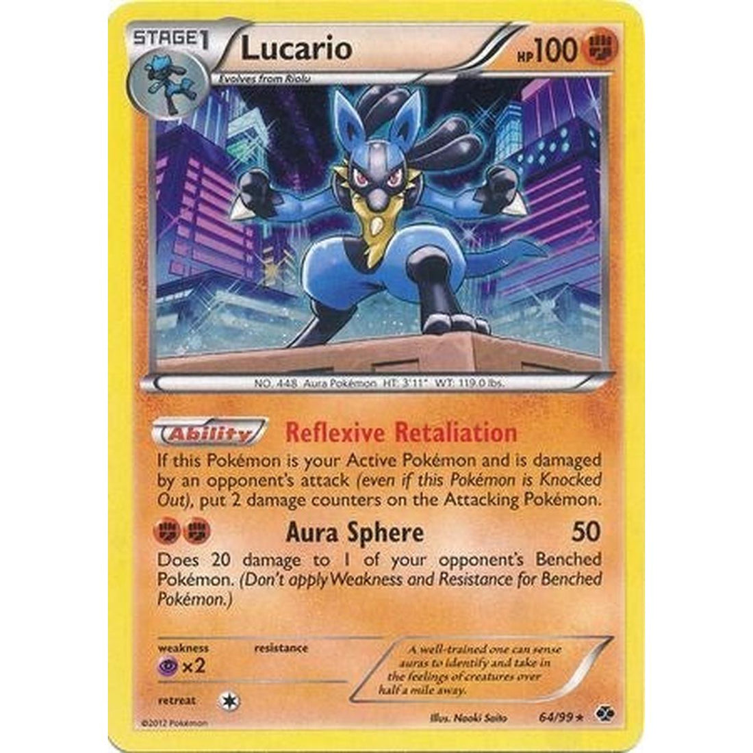 Lucario - 64/99 (Cosmos Holo)
