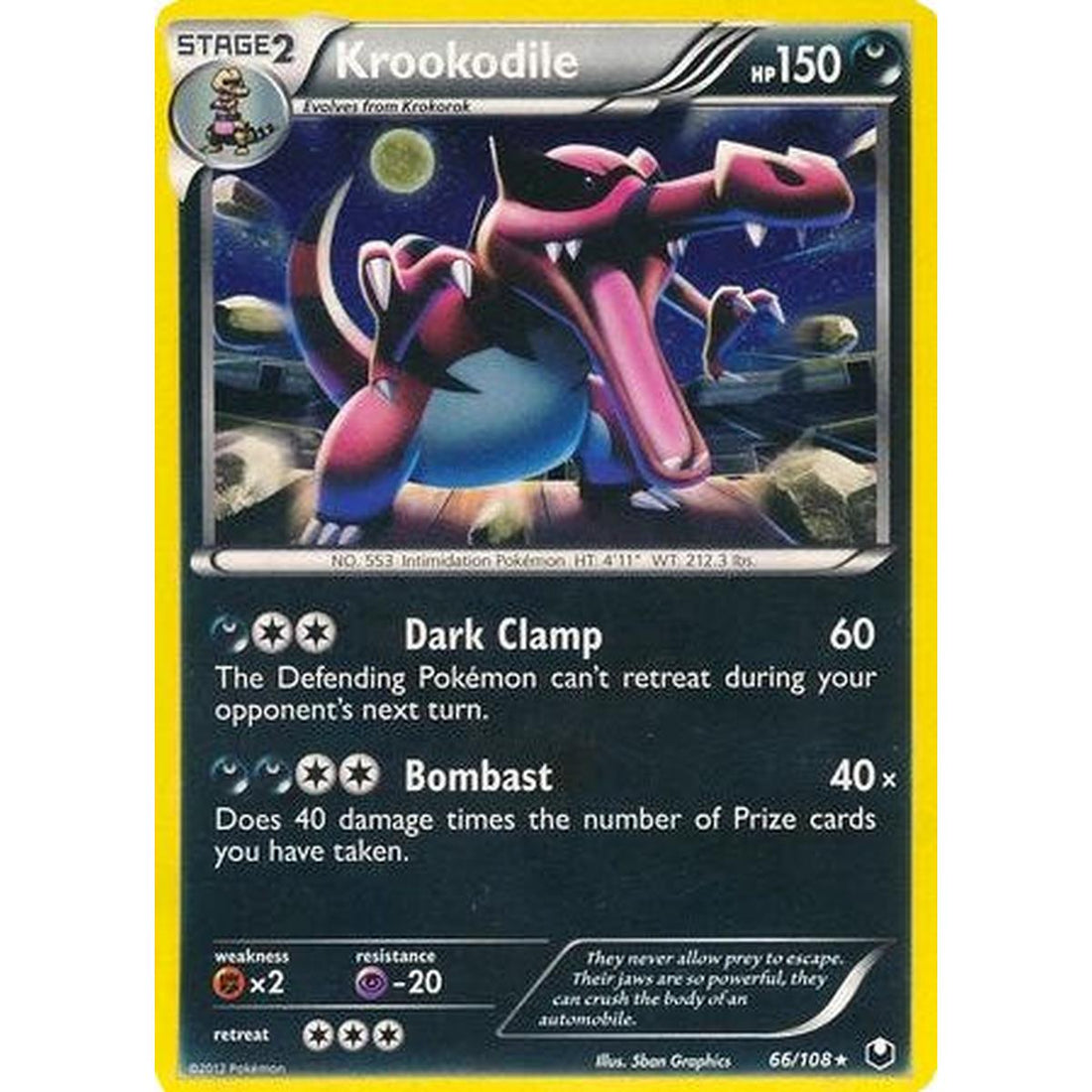 Krookodile - 66/108 (Cosmos Holo)