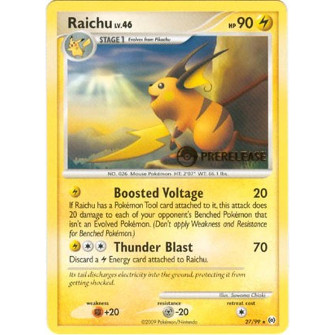 Raichu - 27/99 (Prerelease)