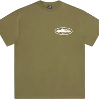 Corteiz Island Puff Print Tee Olive