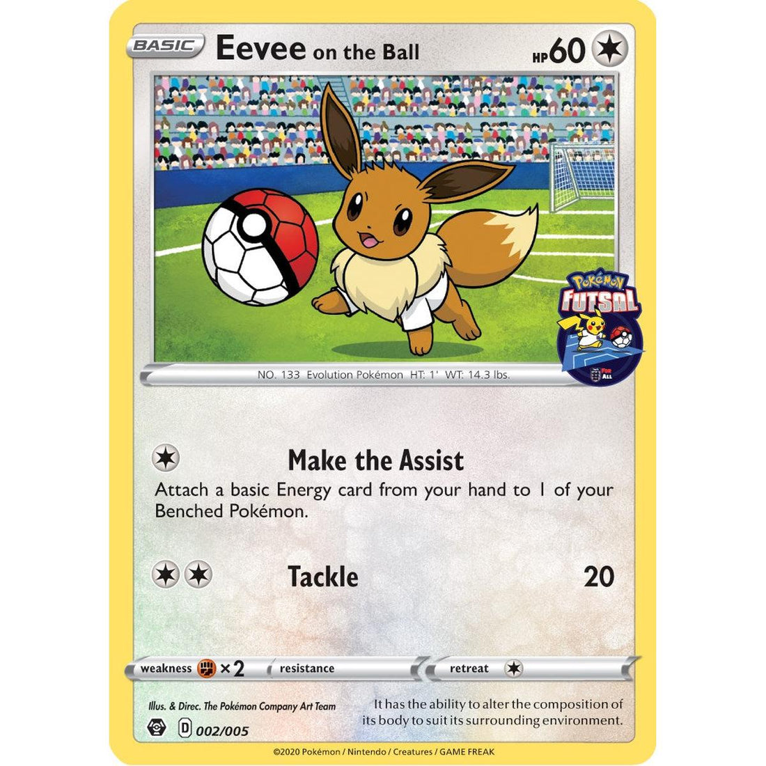 Eevee on the Ball - 002/005 (Pokemon Futsal)