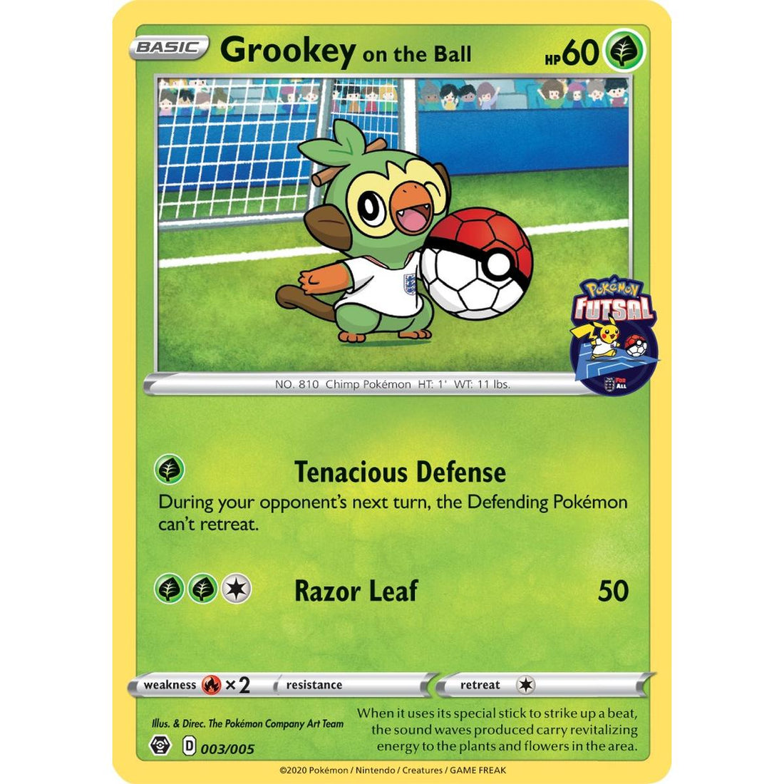 Grookey on the Ball - 003/005 (Pokemon Futsal)