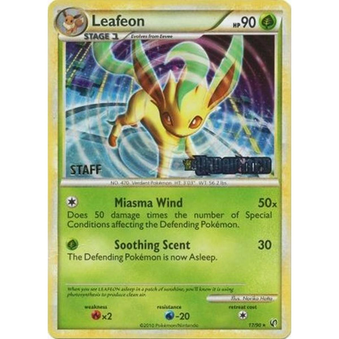 Leafeon - 17/90 (Prerelease) [Staff]