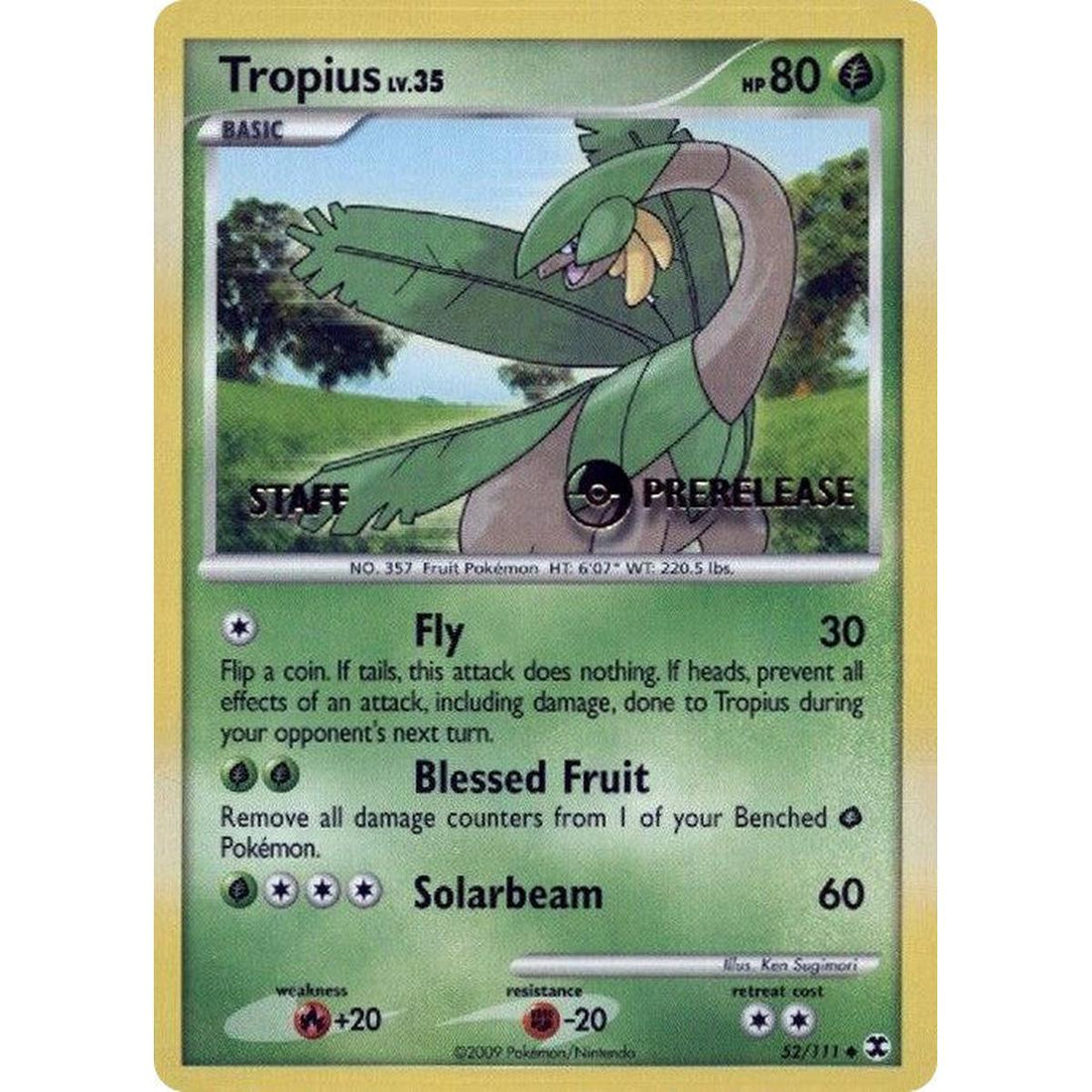 Tropius - 52/111 (Prerelease) [Staff]