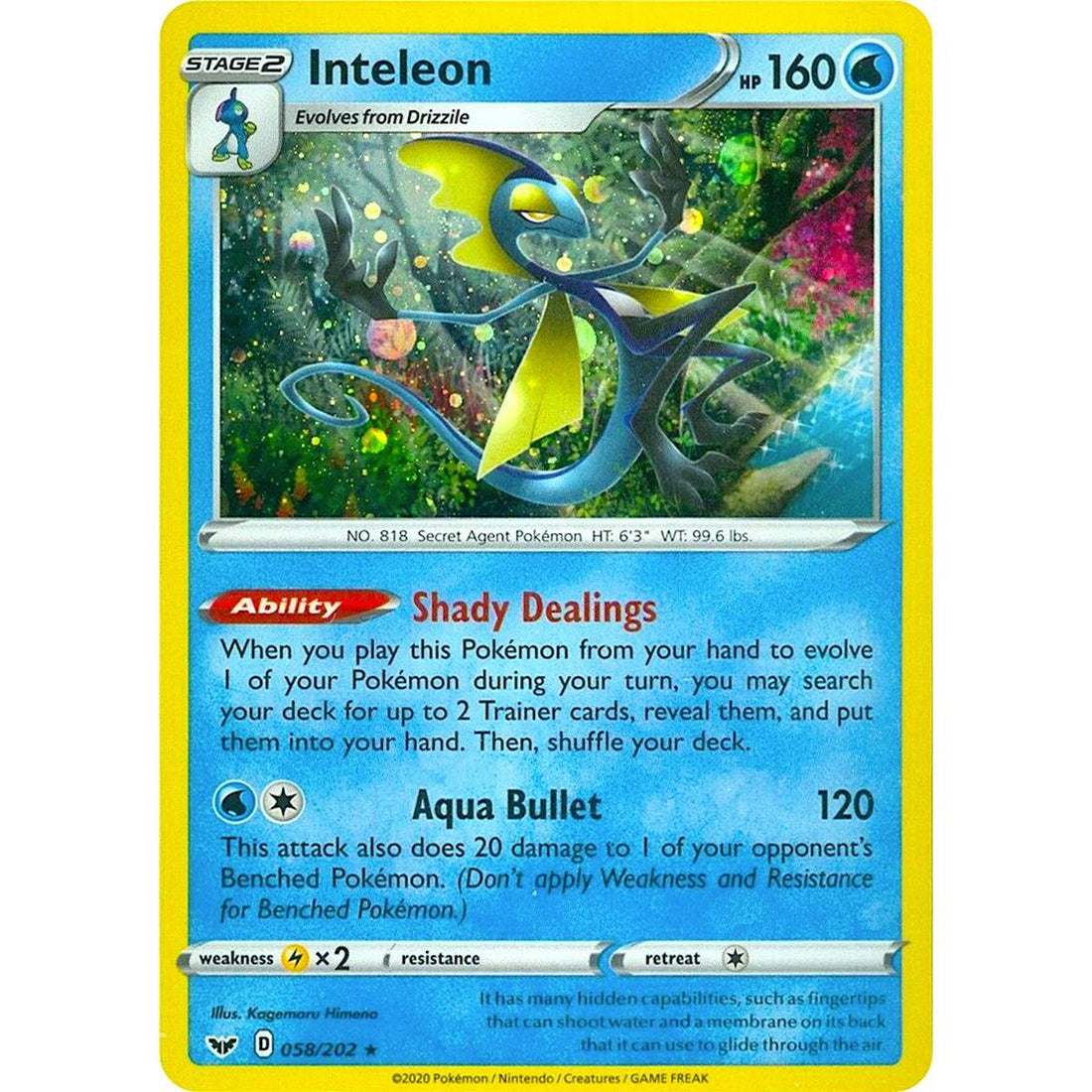Inteleon - 058/202 (Cosmos Holo)