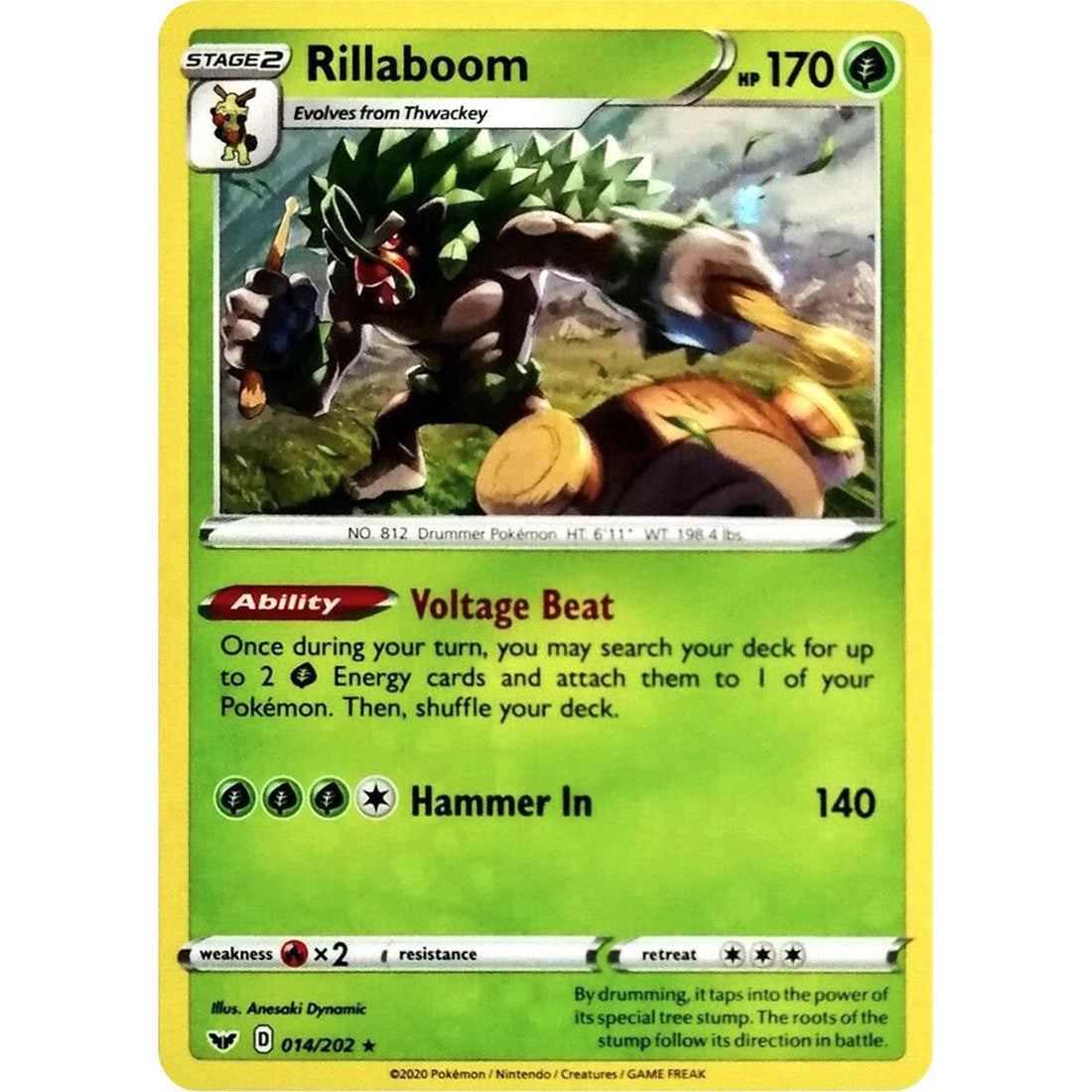 Rillaboom - 014/202 (Cosmos Holo)