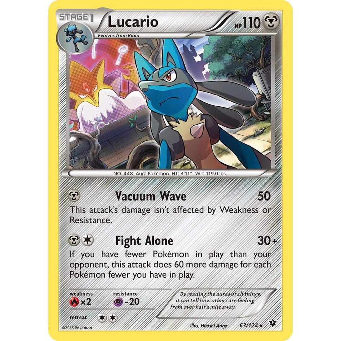 Lucario - 63/124 (Cosmos Holo)