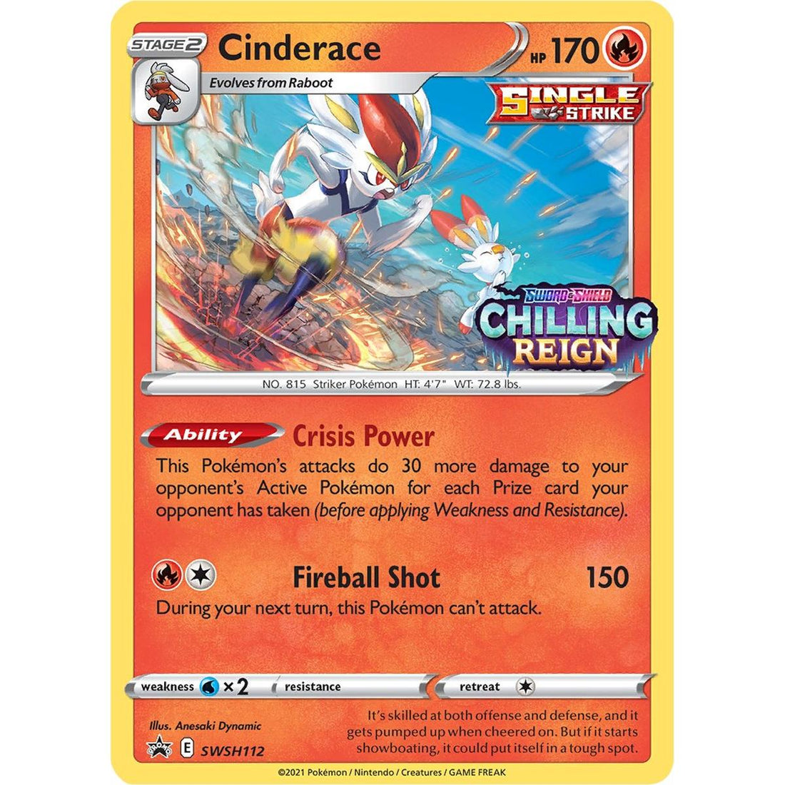 Cinderace - SWSH112 (Prerelease)