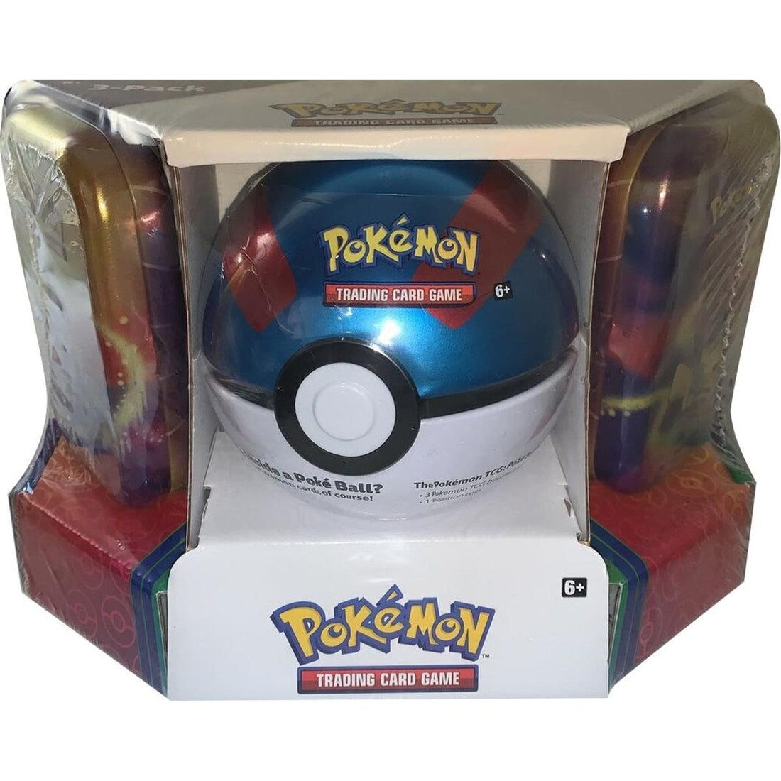 Pokemon - Poke Ball Tin + 2 Kanto Power Mini Tins - Great Ball