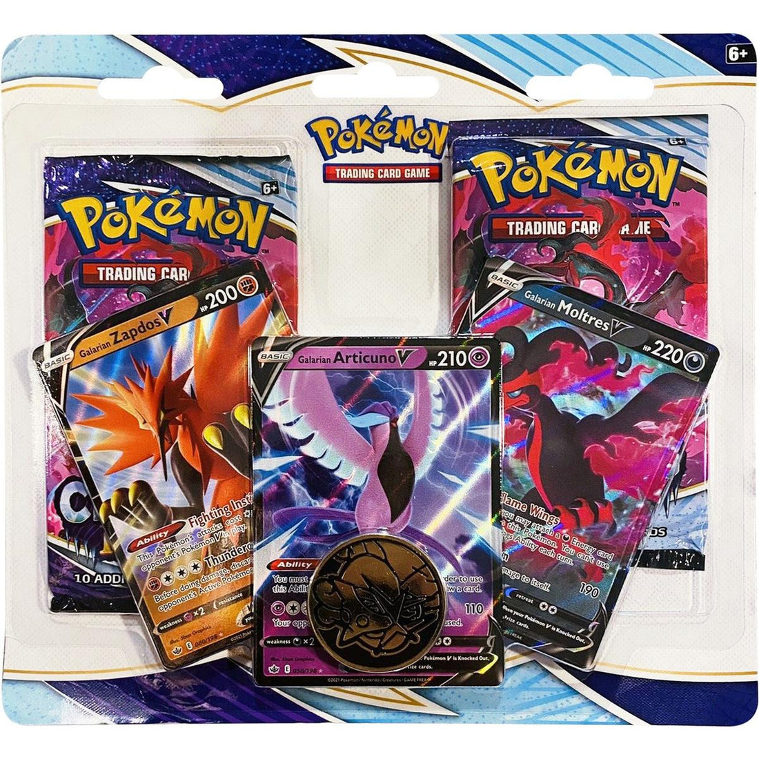 Chilling Reign 2 Pack Blister [Galarian Zapdos V, Articuno V, Moltres V]