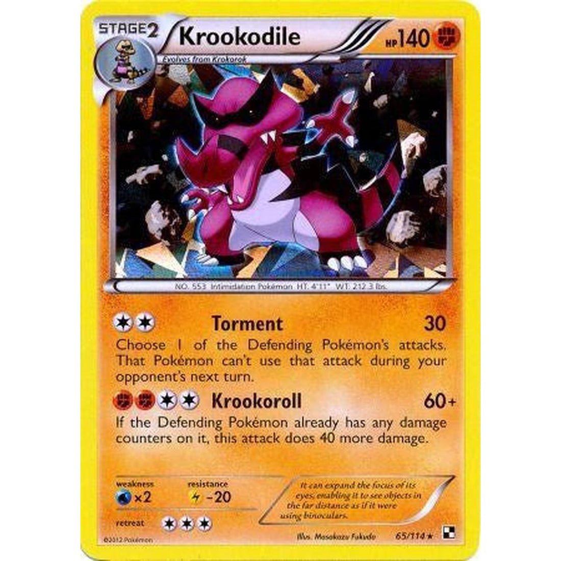 Krookodile - 65/114 (Cracked Ice Holo)